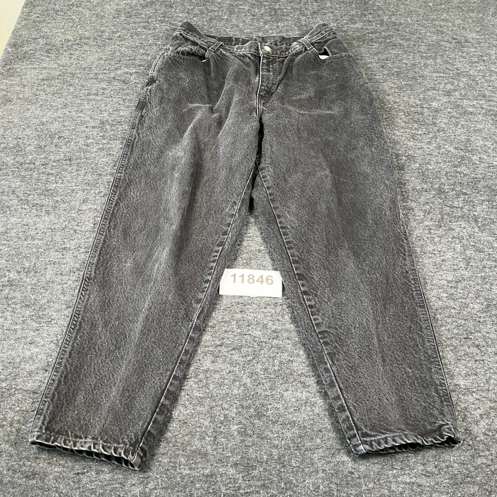 Gitano Vintage 90s Black Acid Wash High Waisted Tapered Mom Jeans Women 16